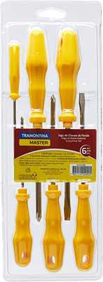tramontina-41516506-jogo-de-chaves-de-fenda-6-pecas-amarelo - Imagem