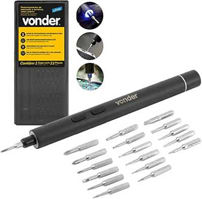 Parafusadeira de Precisão a Bateria 3,7V Tipo Caneta Vonder - 60.01.003.700