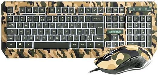 combo-teclado-e-mouse-warrior-kyler-gamer-army-c-cabo-tc249 - Imagem