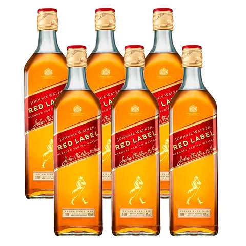 whisky-johnnie-walker-red-label-1l-6-unidades - Imagem
